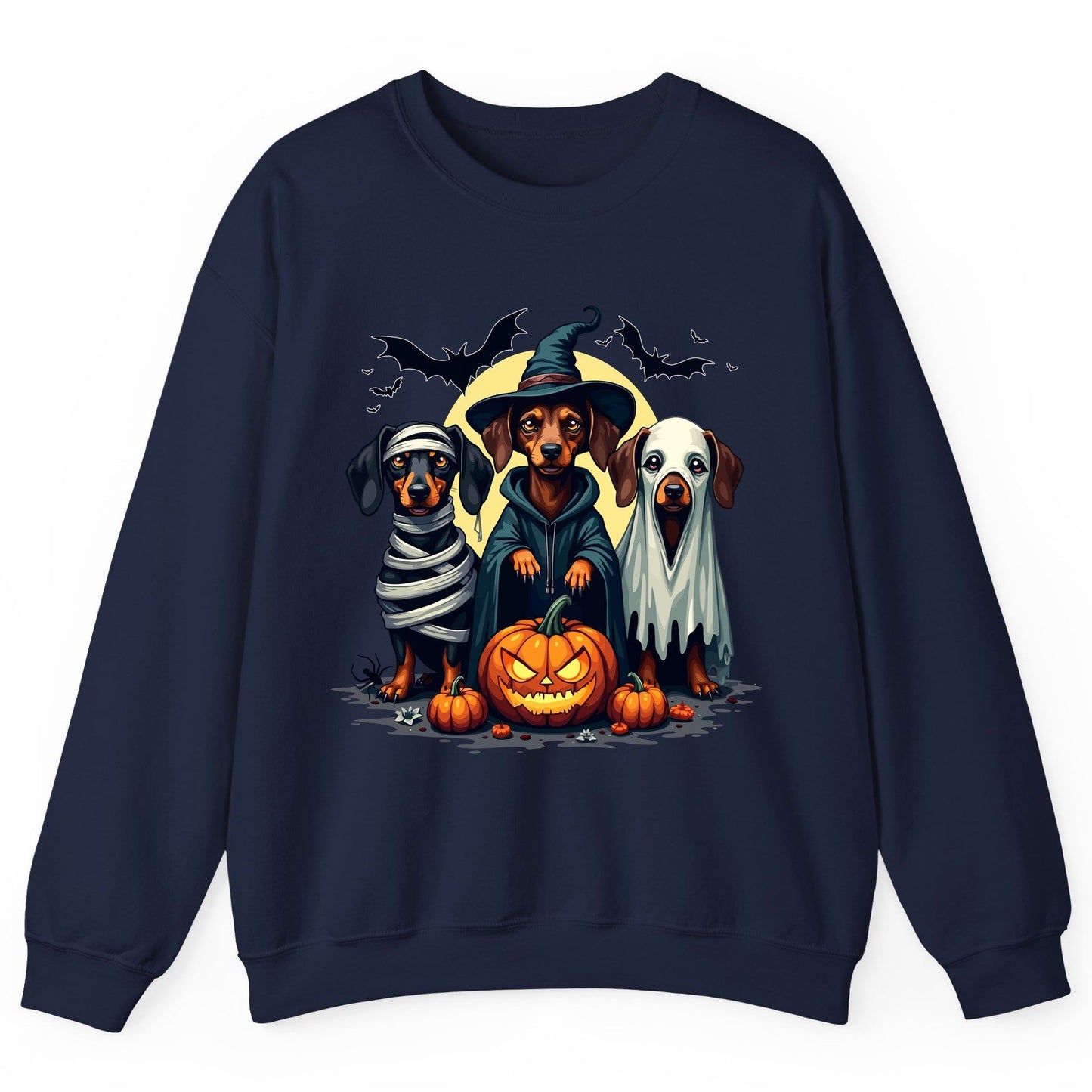 Dachshund Halloween Costumes dachshunds Sweatshirt Navy product mockup