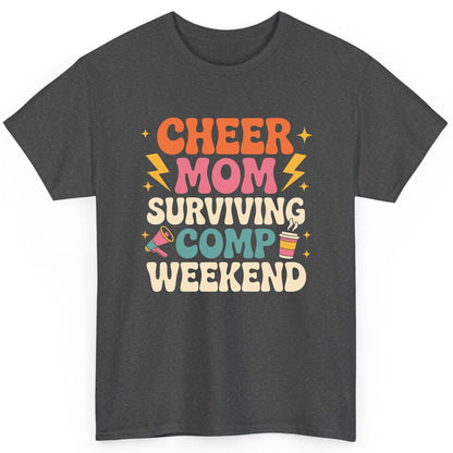 Cheer Mom Surviving Comp Weekend cheer mom T-Shirt Dark Heather product mockup