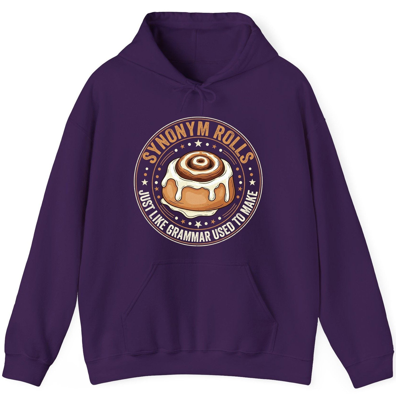 Synonym Rolls Just Like Grammar Used to Make grammar puns Hoodie Purple product mockup