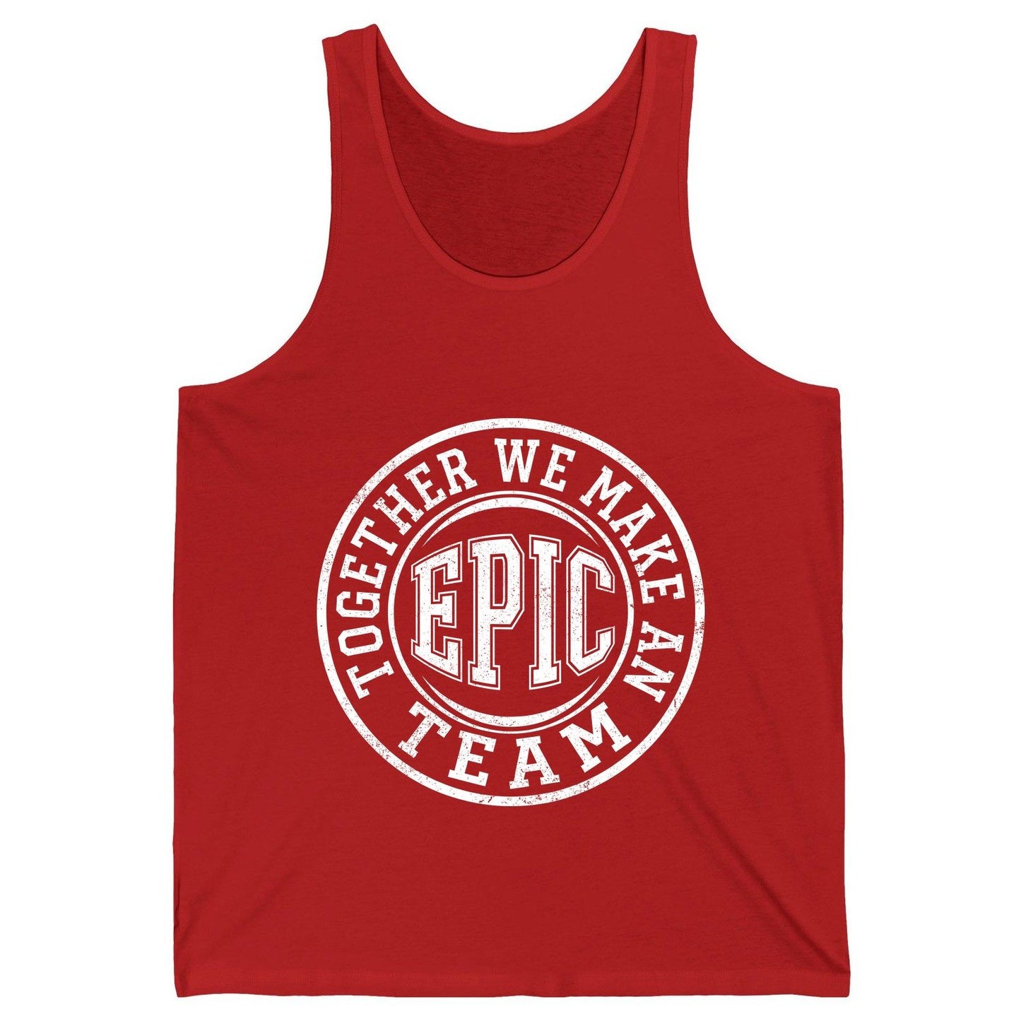 Together We Make an Epic Team teamwork Tank Top Red product mockup