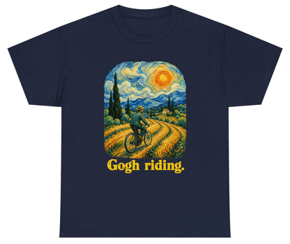 Gogh Riding van gogh parody Youth T-Shirt Navy product mockup
