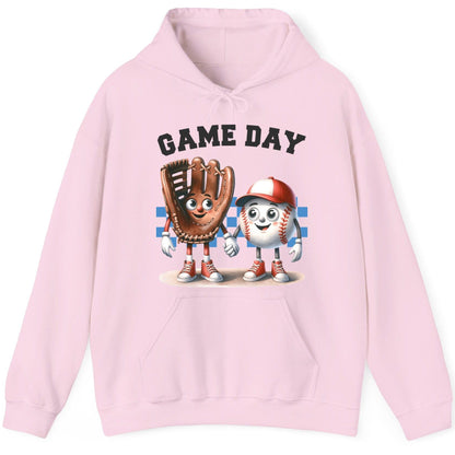 Game Day baseball Hoodie Light Pink product mockup