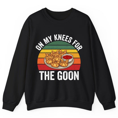 On My Knees for the Goon crab rangoon Sweatshirt Black product mockup
