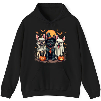 Halloween French Bulldogs Costumes french bulldogs Hoodie Black product mockup