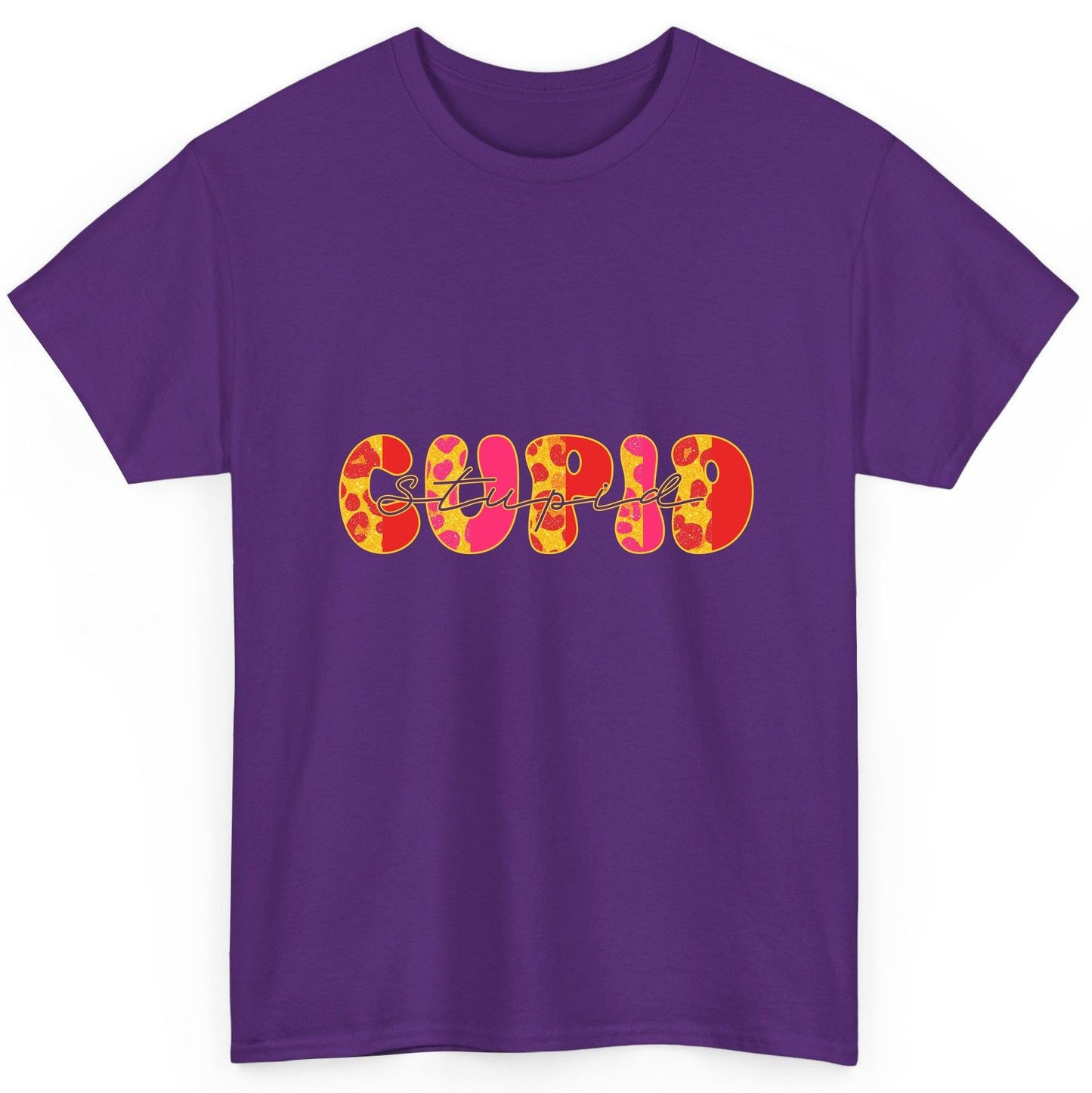 Stupid Cupid anti-Valentine's Day T-Shirt Purple product mockup