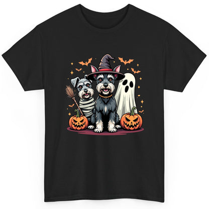 Halloween Schnauzer Dogs schnauzer dogs T-Shirt Black product mockup