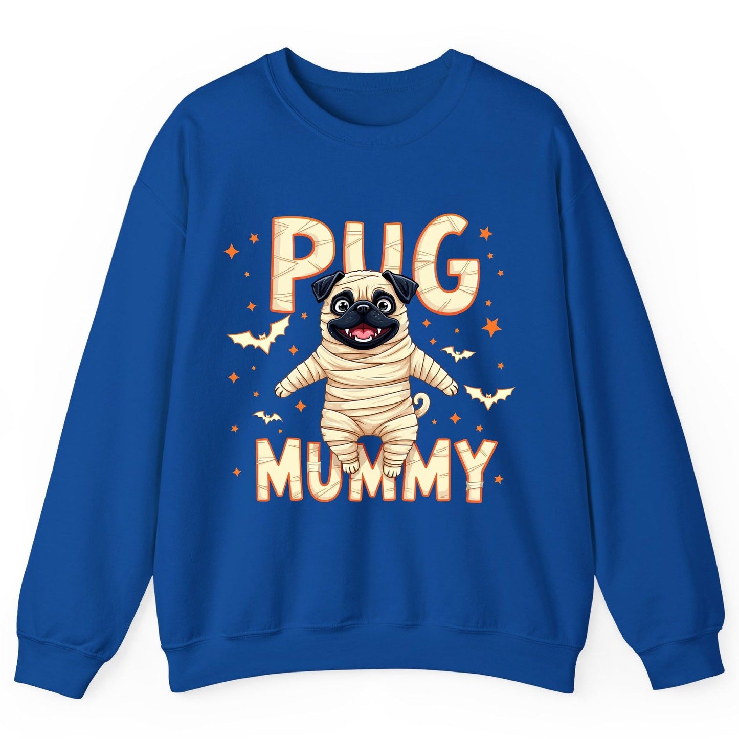 Pug Mummy pug Sweatshirt Royal product mockup