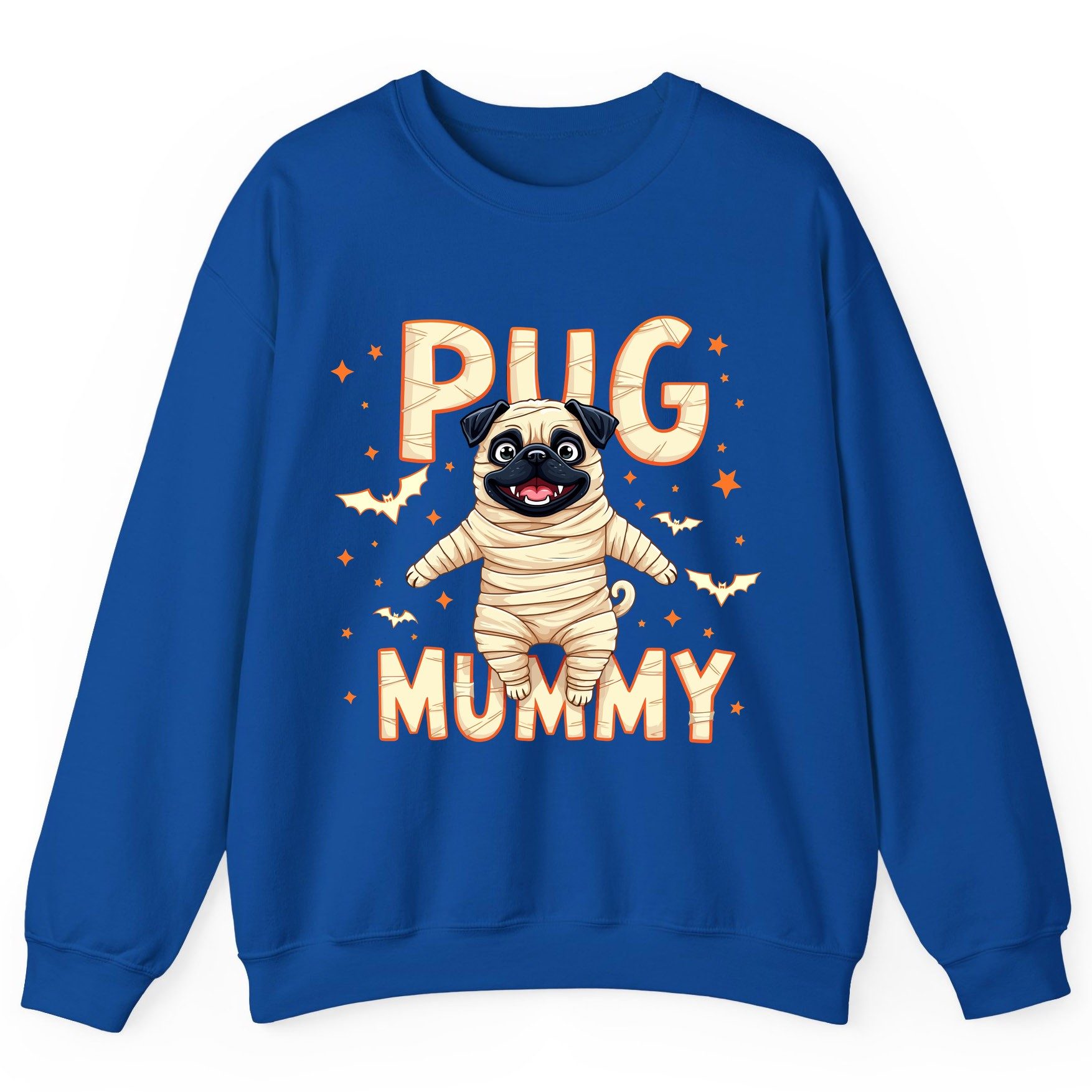 Pug Mummy pug Sweatshirt Royal product mockup