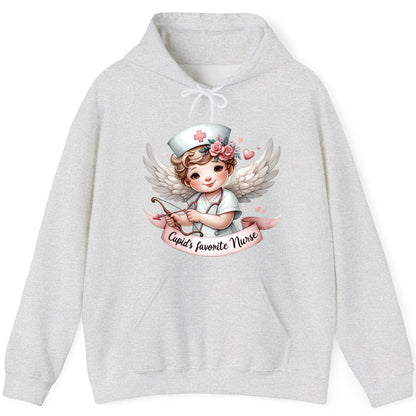 Cupid's Favorite Nurse cupid nurse Hoodie Ash product mockup