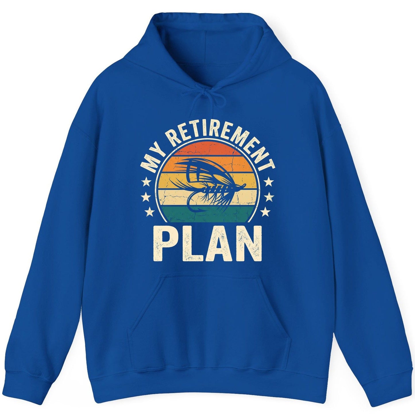 My Retirement Plan fly fishing Hoodie Royal product mockup