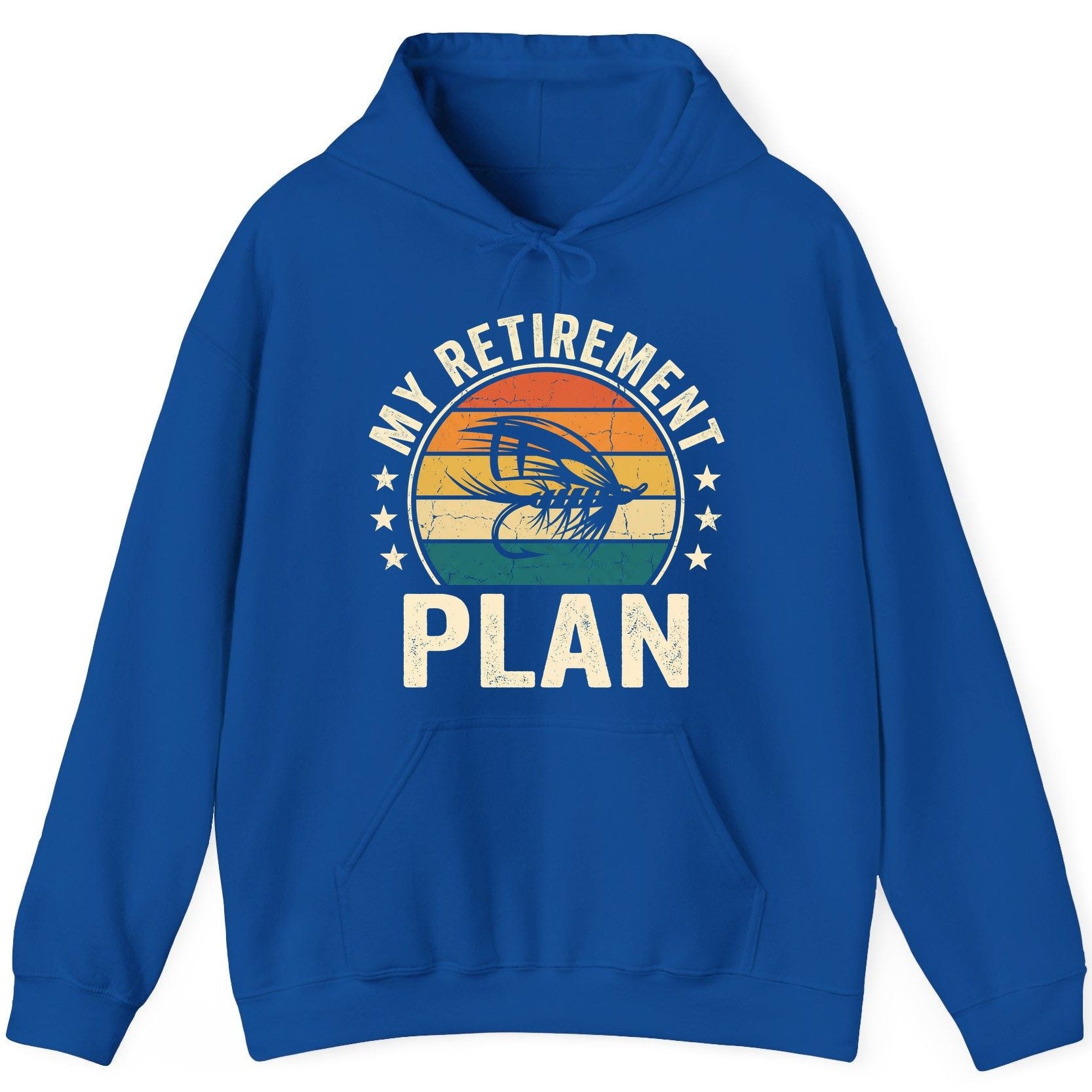 My Retirement Plan fly fishing Hoodie Royal product mockup