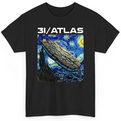 31 Atlas van gogh sci-fi mashup T-Shirt Black product mockup