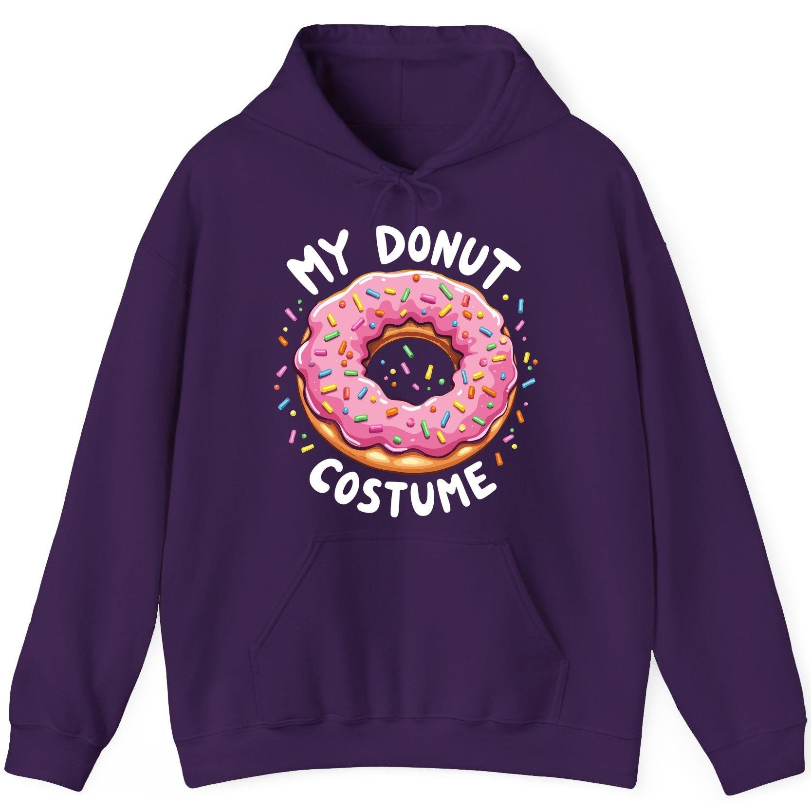 My Donut Costume donut Hoodie Purple product mockup