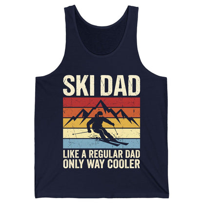 Ski Dad Like a Regular Dad Only Way Cooler skiing Tank Top Navy product mockup