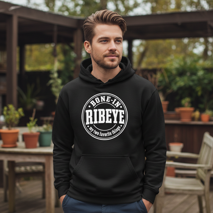 Bone-In Ribeye My Two Favorite Things Hoodie - Black