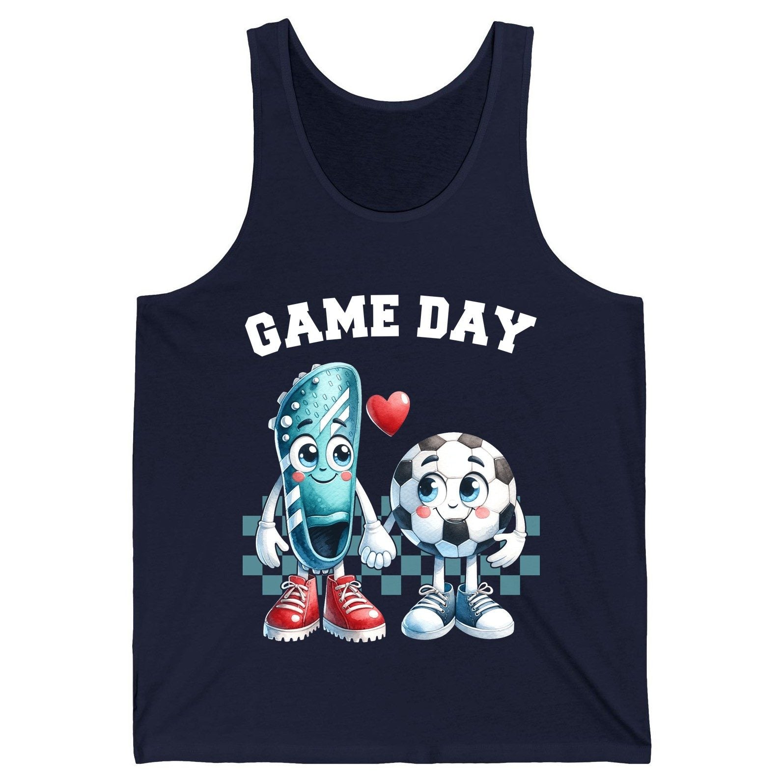 Game Day soccer Tank Top Navy product mockup