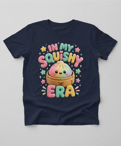 In My Squishy Era Cute Dumpling T-Shirt - product mockup - Navy