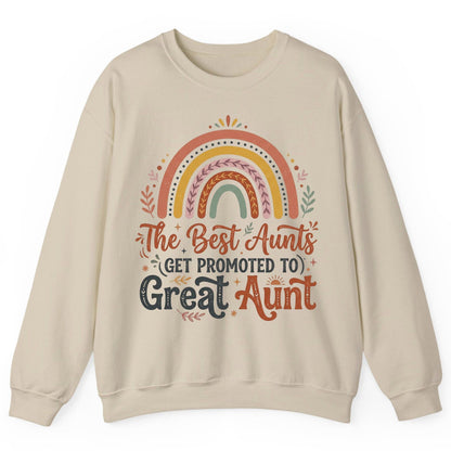 The Best Aunts GET Promoted TO Great Aunt Sweatshirt - product mockup - Sand