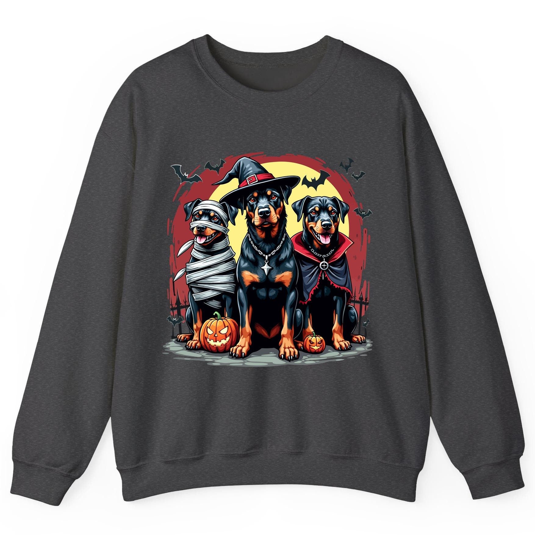 Rottweiler Halloween Costumes rottweiler Sweatshirt Dark Heather product mockup