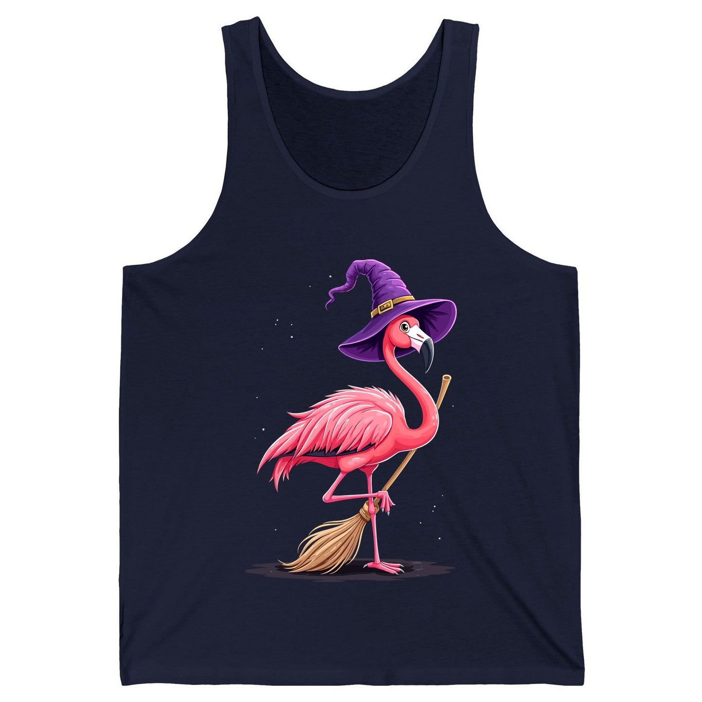 Witch Flamingo flamingo Tank Top Navy product mockup