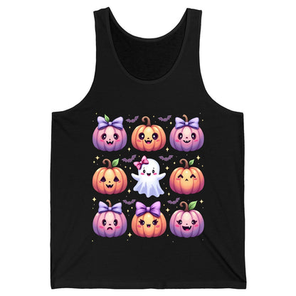 Kawaii Halloween Pumpkins kawaii Halloween Tank Top Black product mockup