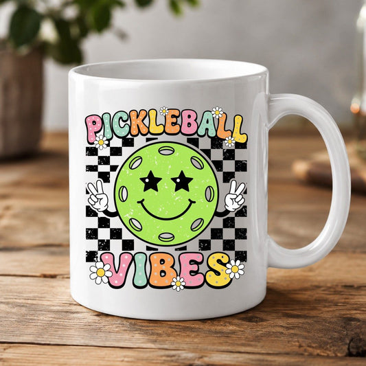 Pickleball Vibes pickleball White Mug White product mockup