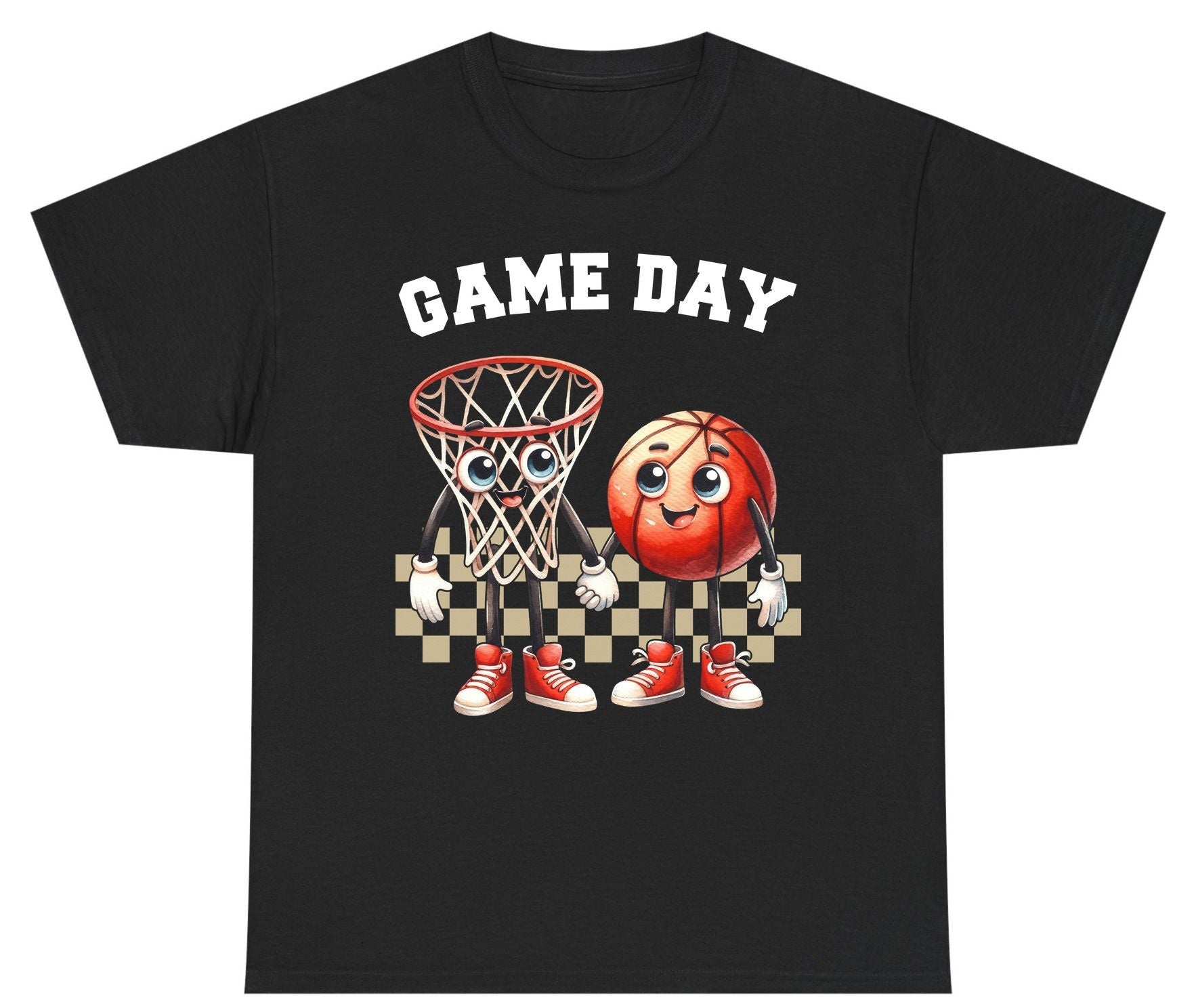 Game Day basketball Youth T-Shirt Black product mockup