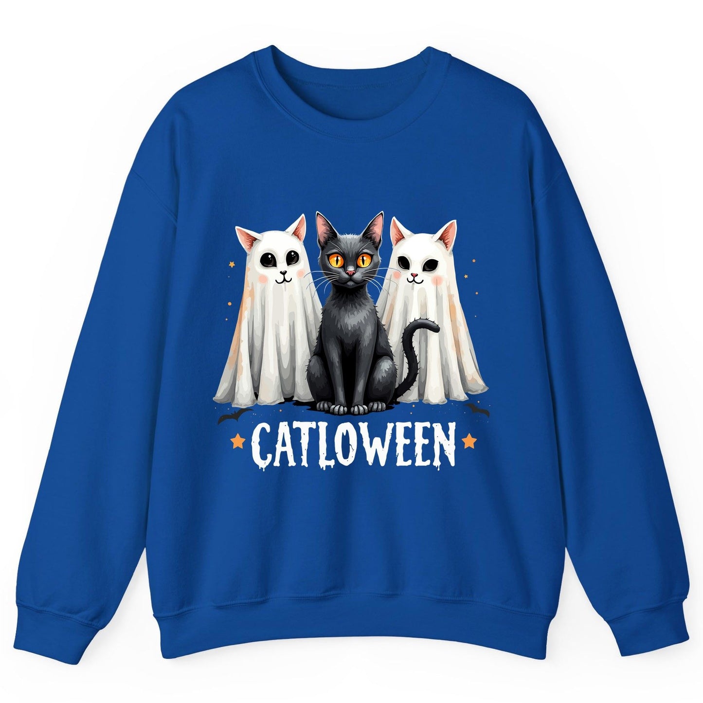 Catloween Halloween cats Sweatshirt Royal product mockup