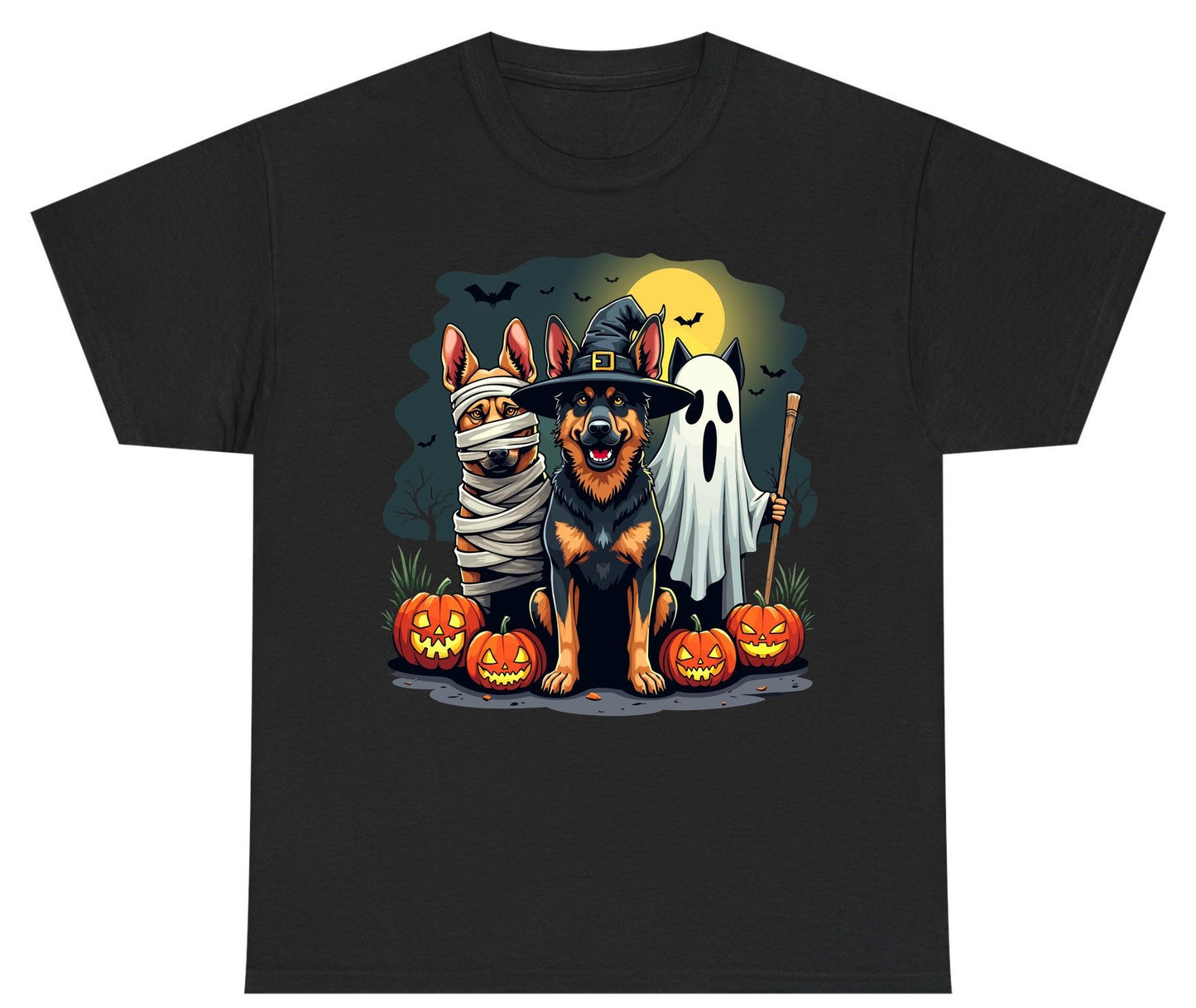Halloween Dogs in Costumes Halloween dogs Youth T-Shirt Black product mockup