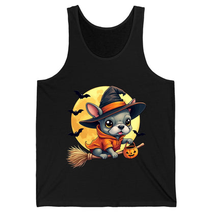 Cute Witch French Bulldog french bulldog Tank Top Black product mockup