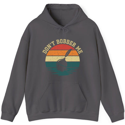Don't Bobber Me fishing Hoodie Charcoal product mockup