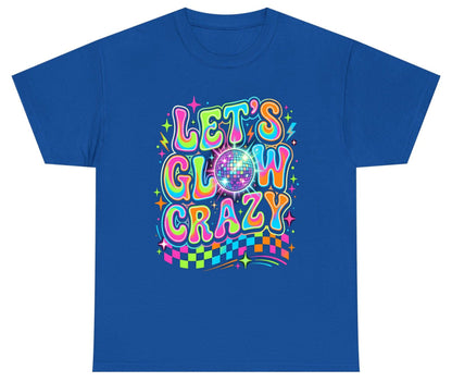 Let's Glow Crazy Retro Party Youth T-Shirt - product mockup - Royal