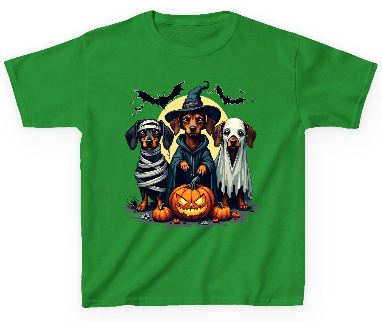 Dachshund Halloween Costumes dachshunds Youth T-Shirt Irish Green product mockup