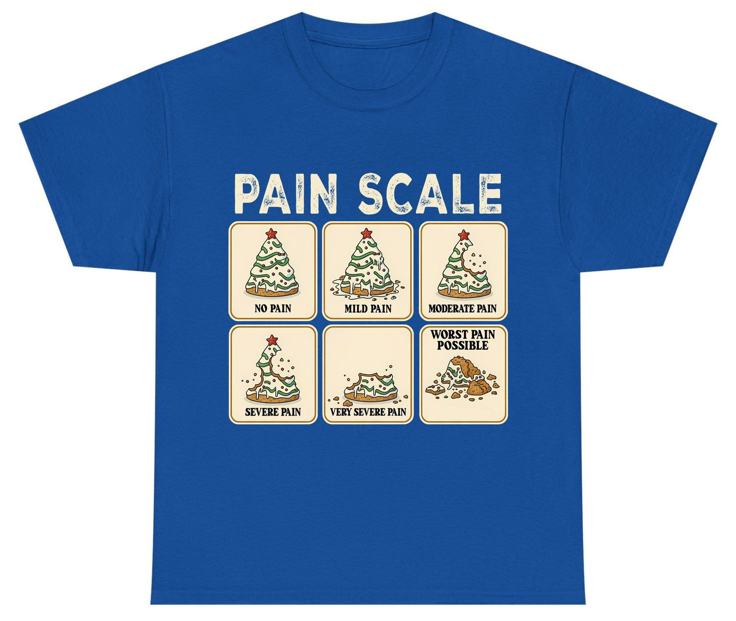 Pain Scale Christmas cookie pain scale Youth T-Shirt Royal product mockup