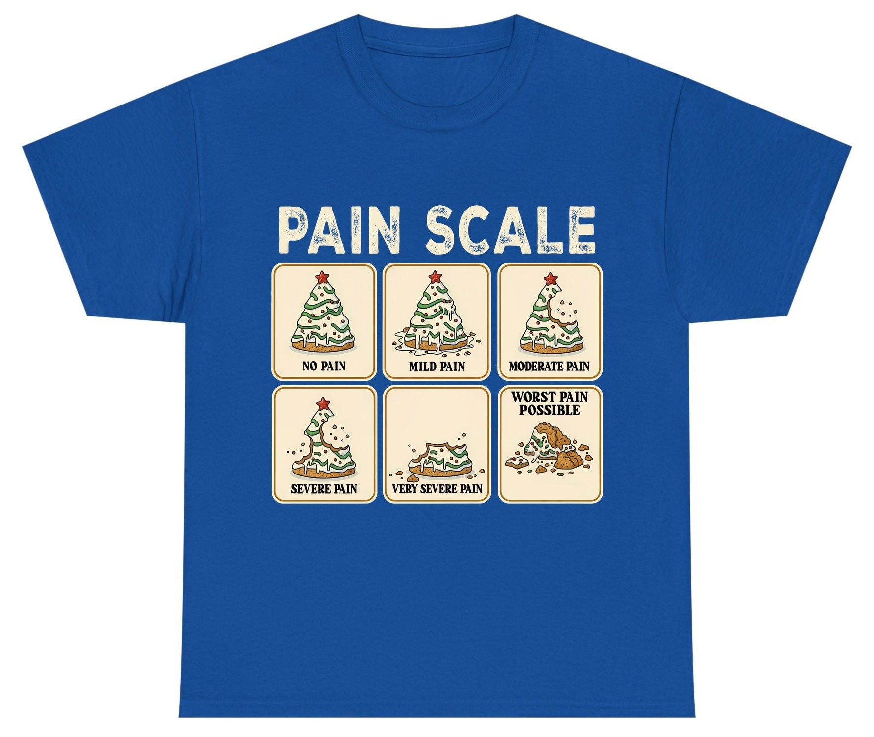 Pain Scale Christmas cookie pain scale Youth T-Shirt Royal product mockup