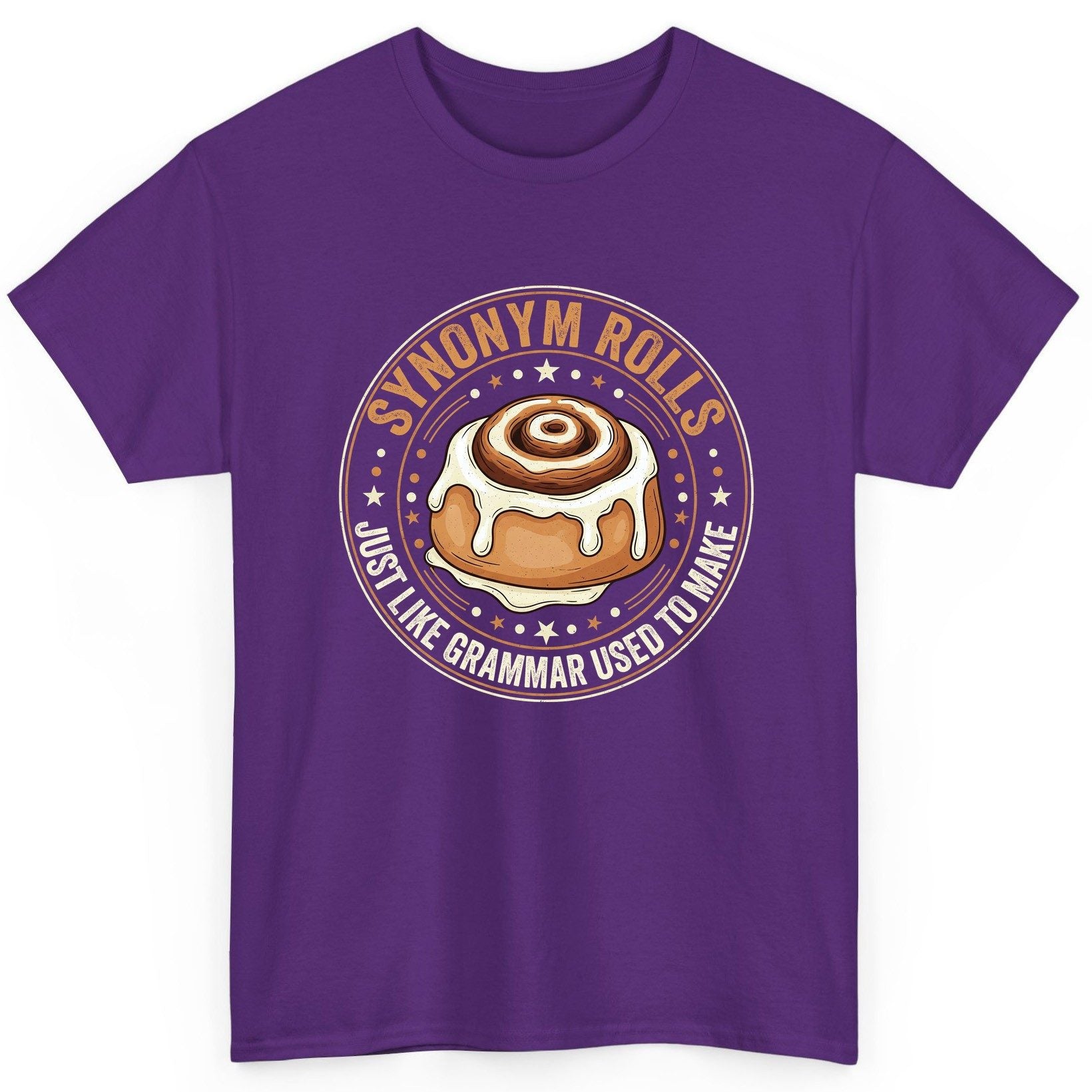 Synonym Rolls Just Like Grammar Used to Make grammar puns T-Shirt Purple product mockup
