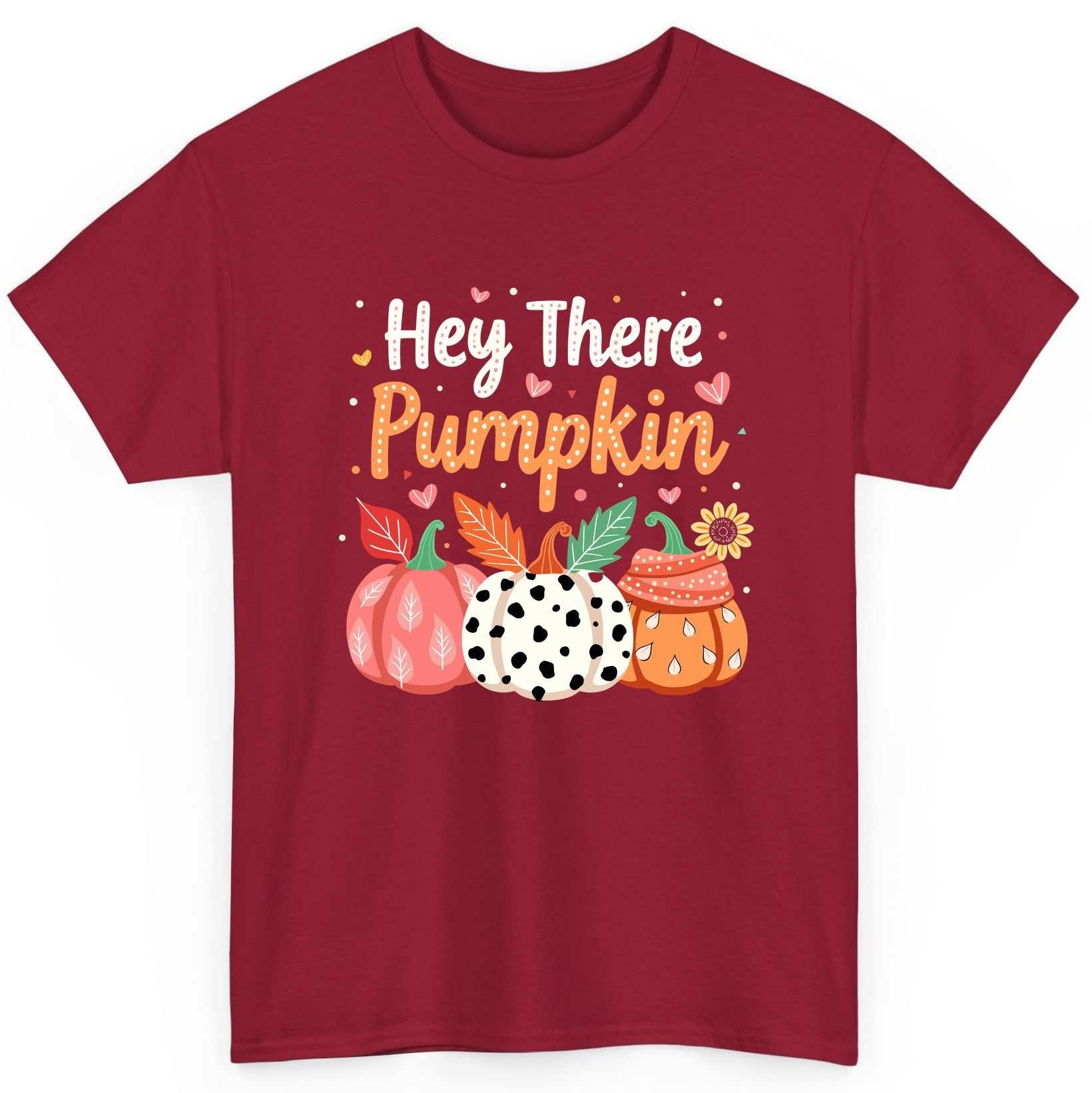 Hey There Pumpkin fall pumpkins T-Shirt Cardinal Red product mockup
