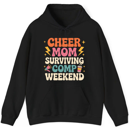 Cheer Mom Surviving Comp Weekend cheer mom Hoodie Black product mockup