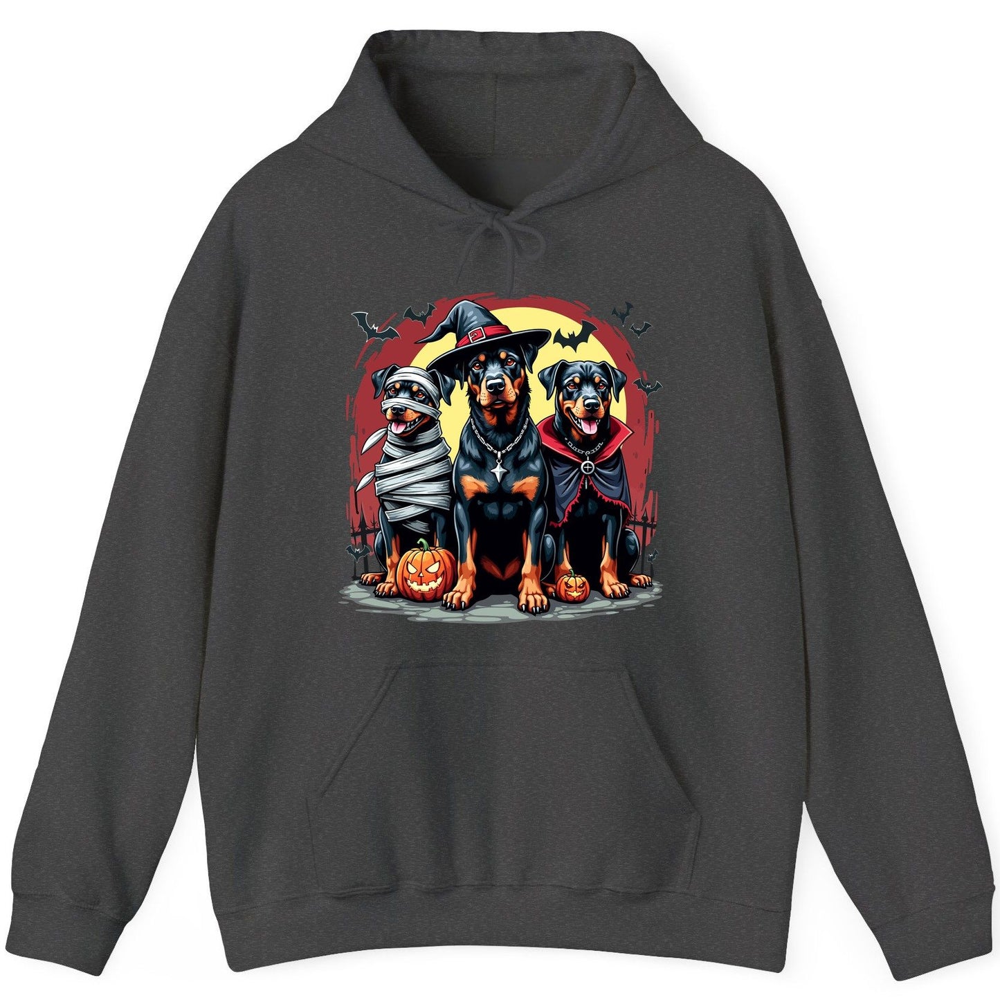 Rottweiler Halloween Costumes rottweiler Hoodie Dark Heather product mockup
