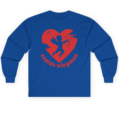 Cupids Wingman cupid Long Sleeve Tee Royal product mockup