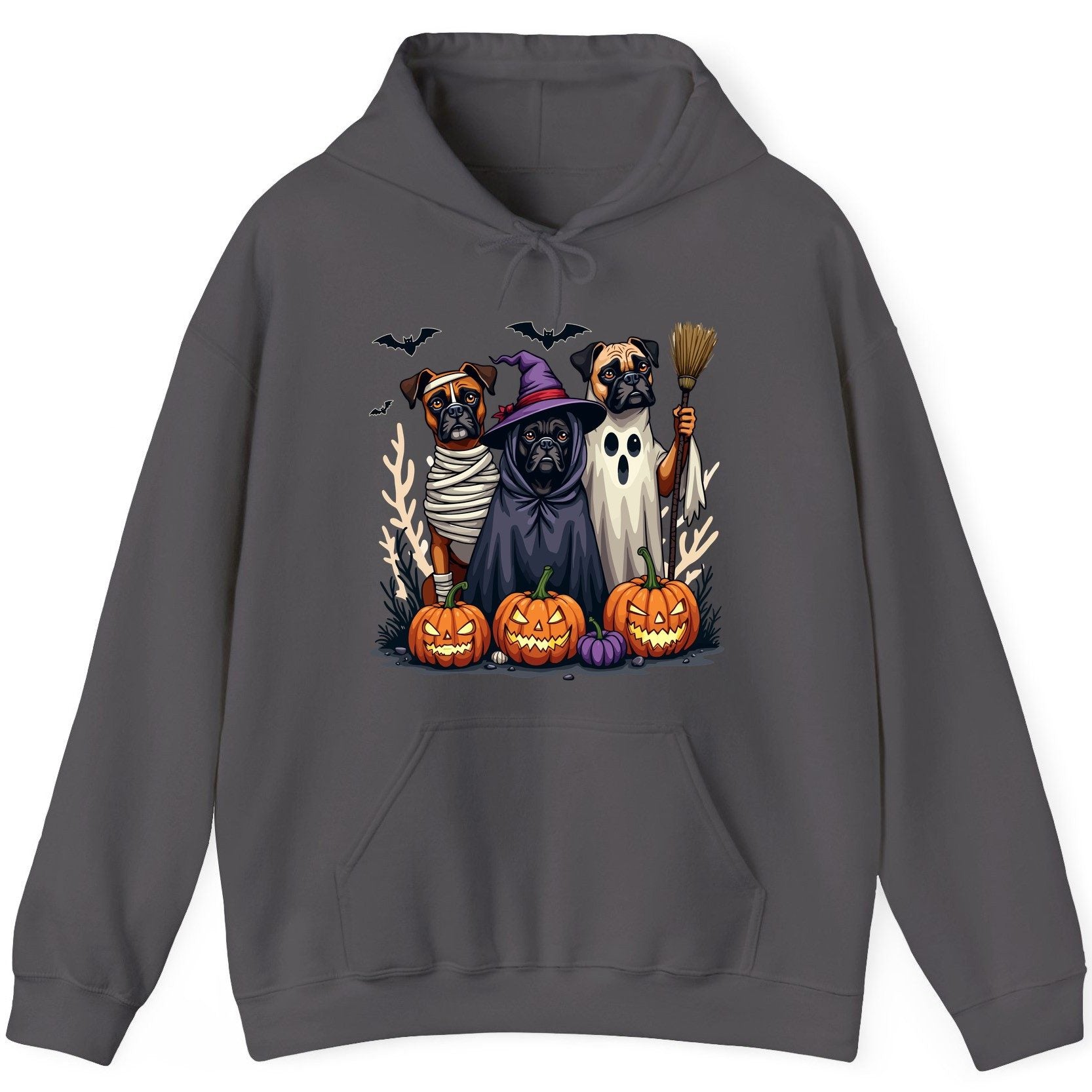 Halloween Dogs in Costume Halloween dogs Hoodie Charcoal product mockup