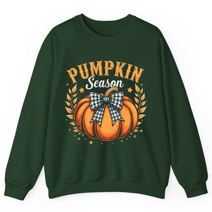 Pumpkin Season fall Sweatshirt Forest Green product mockup