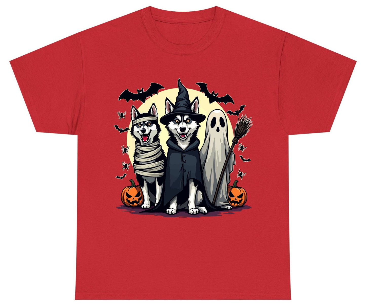 Halloween Huskies in Costumes Halloween huskies Youth T-Shirt Red product mockup