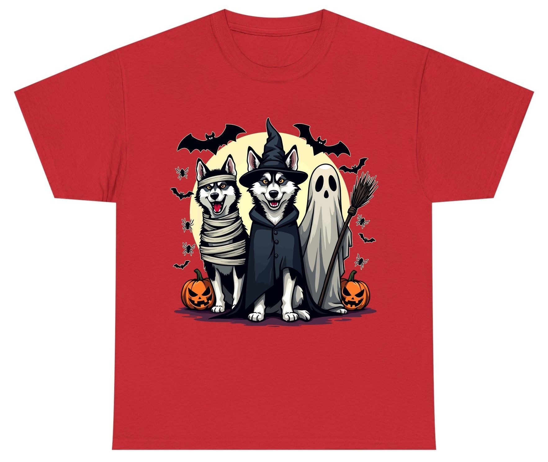 Halloween Huskies in Costumes Halloween huskies Youth T-Shirt Red product mockup