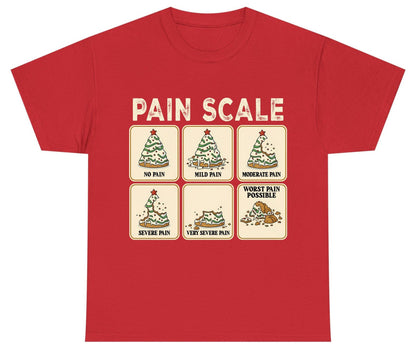 Pain Scale Christmas cookie pain scale Youth T-Shirt Red product mockup