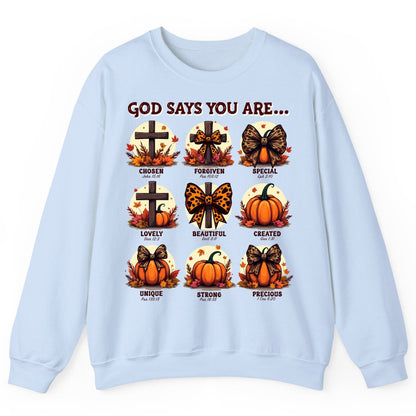 God Says You Are Chosen John 15 16, Forgiven Psa 103 12, Special Eph 2 10, Lovely Dan 12 3, Beautiful Eccl 3 11, Created Gen