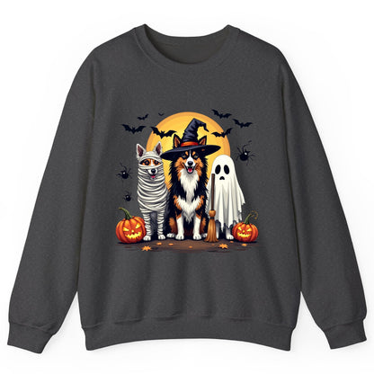 Halloween Dogs in Costumes Halloween dogs Sweatshirt Dark Heather product mockup