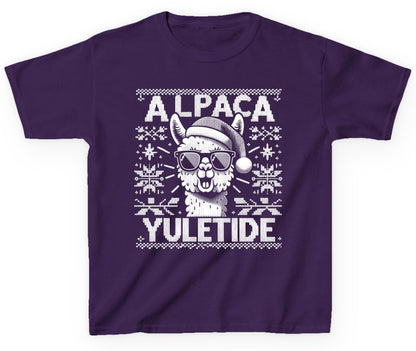 ALPACA Yuletide Funny Lovers Youth T-Shirt - product mockup - Purple