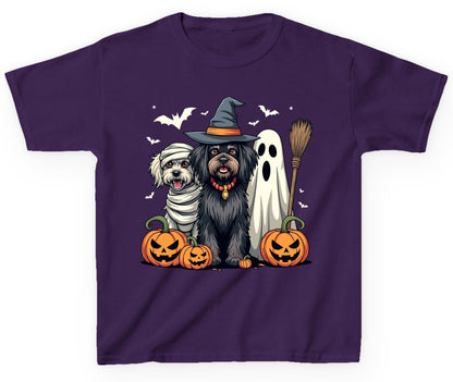 Halloween Dogs in Costumes Halloween dogs Youth T-Shirt Purple product mockup