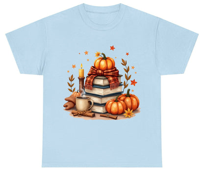 Cozy Autumn Reading Nook cozy autumn reading Youth T-Shirt Light Blue product mockup